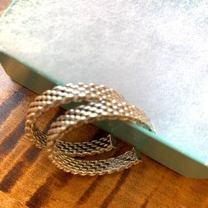 Tiffany and Co. Silver Mesh Earrings.
